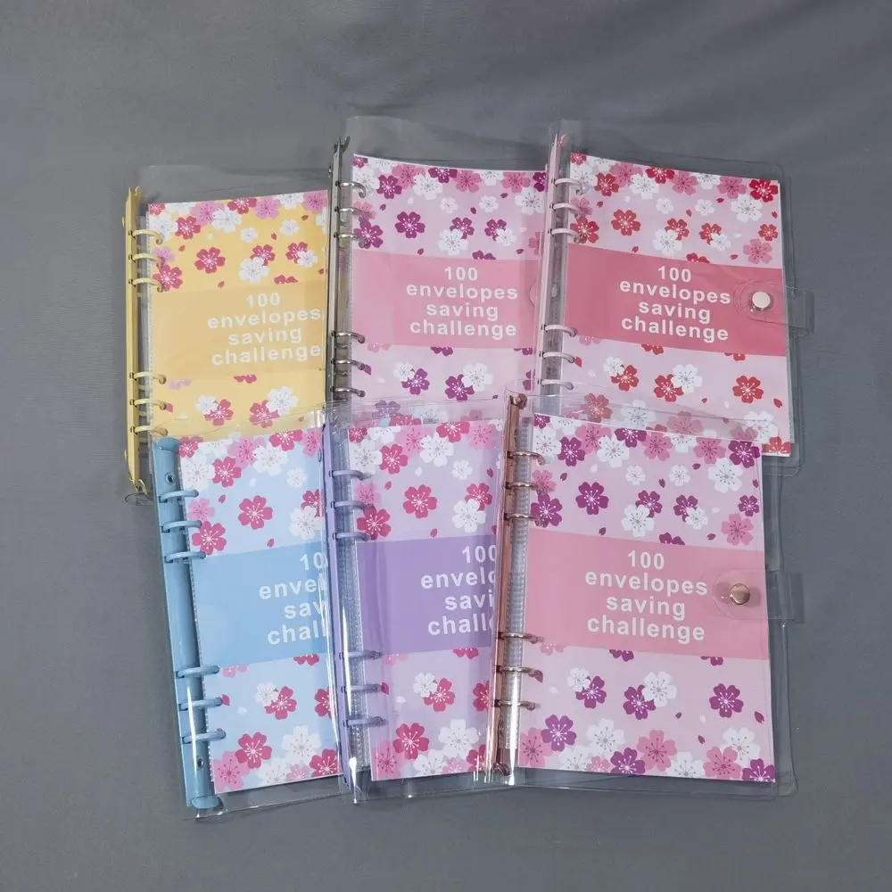A5 Loose-Leaf Binder Notebook Office School Supplies 100 Envelopes Savings Challenge Money Budget Organizer With Cash