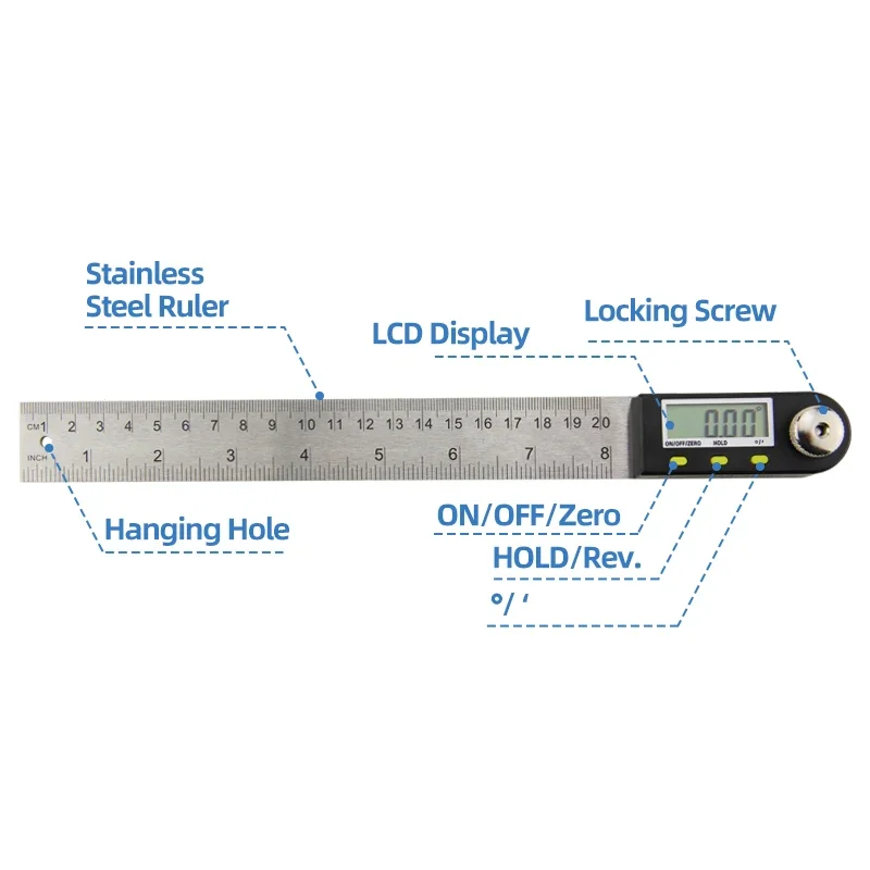 Digital Protractor Goniometer Electronic Carpenter Tools Goniometro Angle Finder Multi Angle Measuring Ruler Digital Meter digital angle protractor carpenter measuring tool angle measuring tool angle protractor digital angle meter woodworking measuring tool