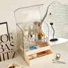 Clear Makeup Organizer PET Dustproof Storage Box, Bathroom Organizer, Lipstick Organizer Box, Acrylic 2