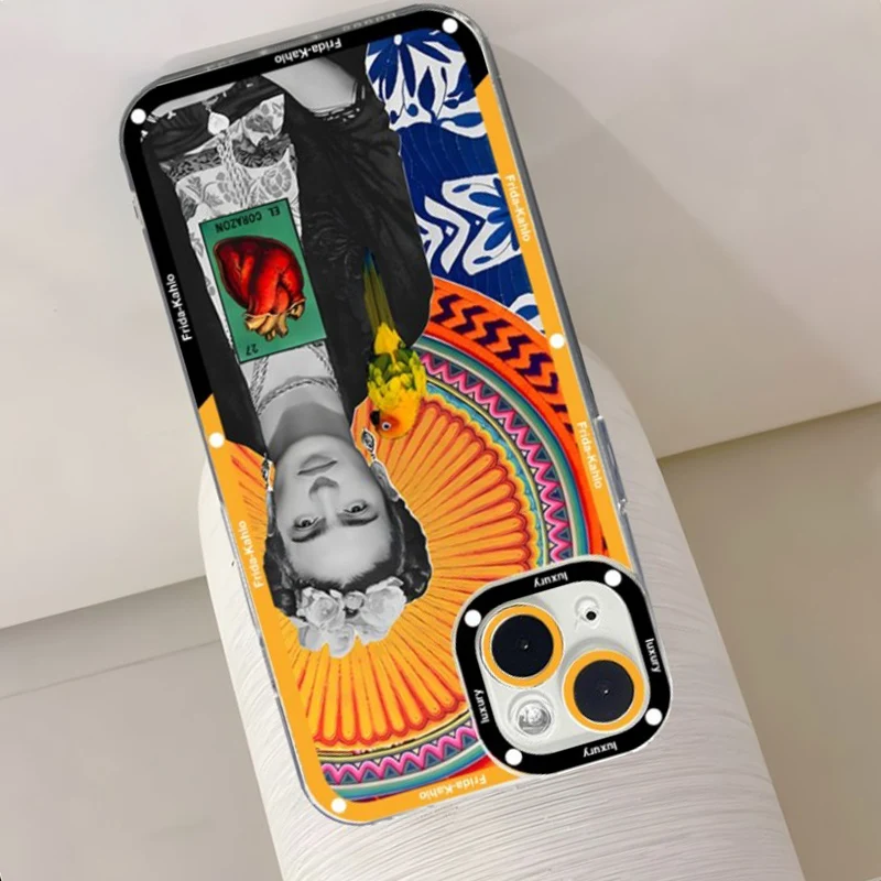 

Phone Case Angel Eyes Phone Case For IPhone 14 Plus 13 12 11 Pro Max Mini Soft F-Frida-Kahlos Paintings Transparent Cover