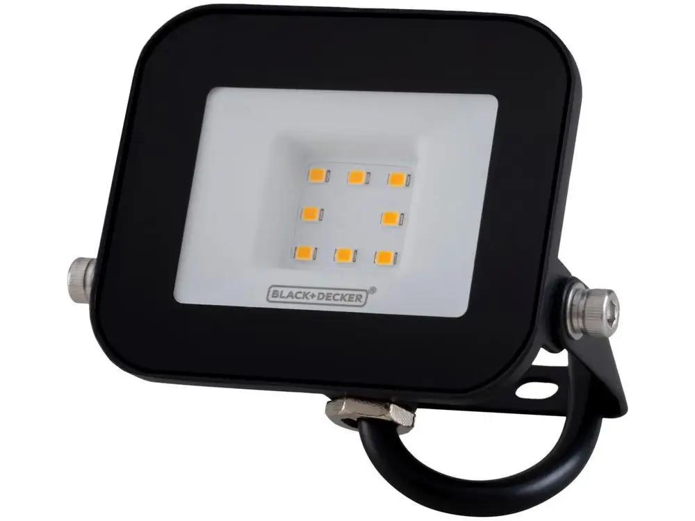 10W 3000K IP65 Yellow Black + Decker LED Reflector