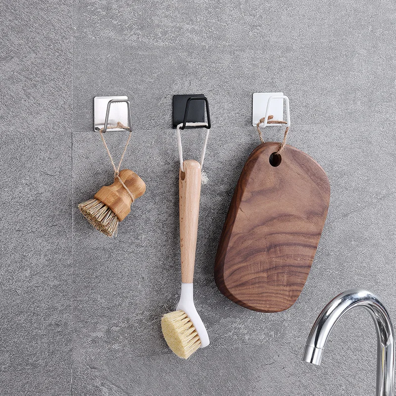Sponge Holder Self Adhesive Kitchen Accessories Drainer Rack Stainless Steel Kitchen Organizer Storage Shelf Cutting Board Hook kitchen storage rack,sink sponge holder,sponge rack,detergent sponge rack