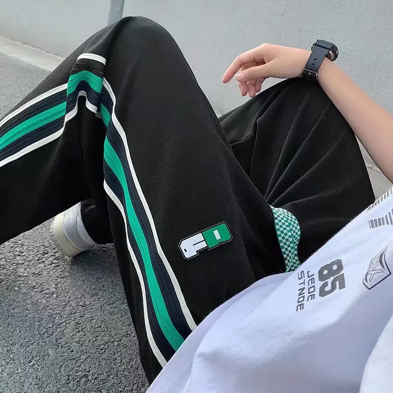 2026 Ropa Gestreifte Jogginghose für Herren, Weite Trainingshose, Tägliche Freizeithose im Koreanischen Stil, Damen-Sweatpants, Lange Hosen, Pantalon – Detail 25