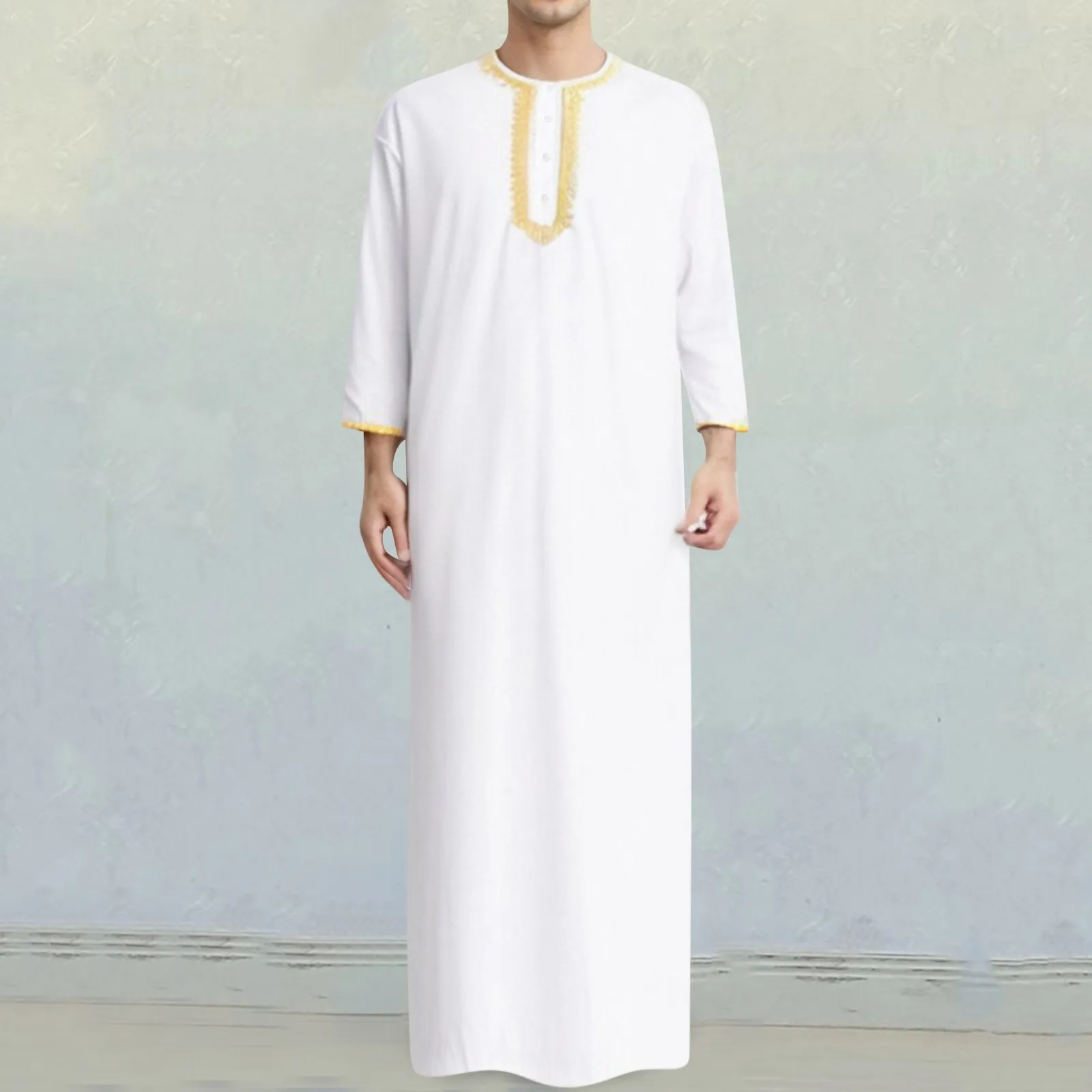 

Abaya Muslim Men Clothing Islam Dresses Fashion Kaftan Pakistan Caftan Saudi Arabia Jubba Thobe Moroccan Dubai Musulman 2024 New
