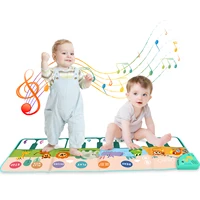 110x36cm Musical Piano Mat Floor Keyboard Dance Mat for Kids Toddlers with 8 Animal Sounds Baby Mat Study Educational Toys 1