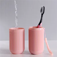 Travel Stripe Toothbrush Box Portable Wash Mouth Cup Brush Cup Set Teeth Set Teeth Set Teeth Jar Nordic Simple Toothbrush 4