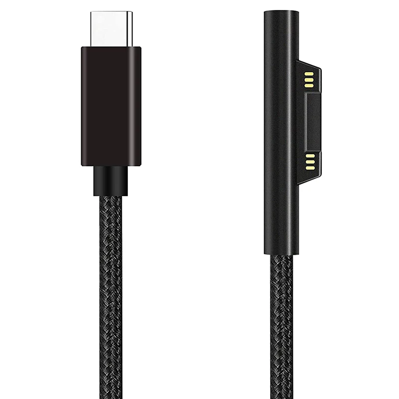 Migliori Offerte Superficie Intrecciata In Nylon Collegare Al Usb-C Cavo Di Ricarica Pd 15V Per Surface Pro 7/6/5/4/3,Laptop 3/2/1,Surface Go
