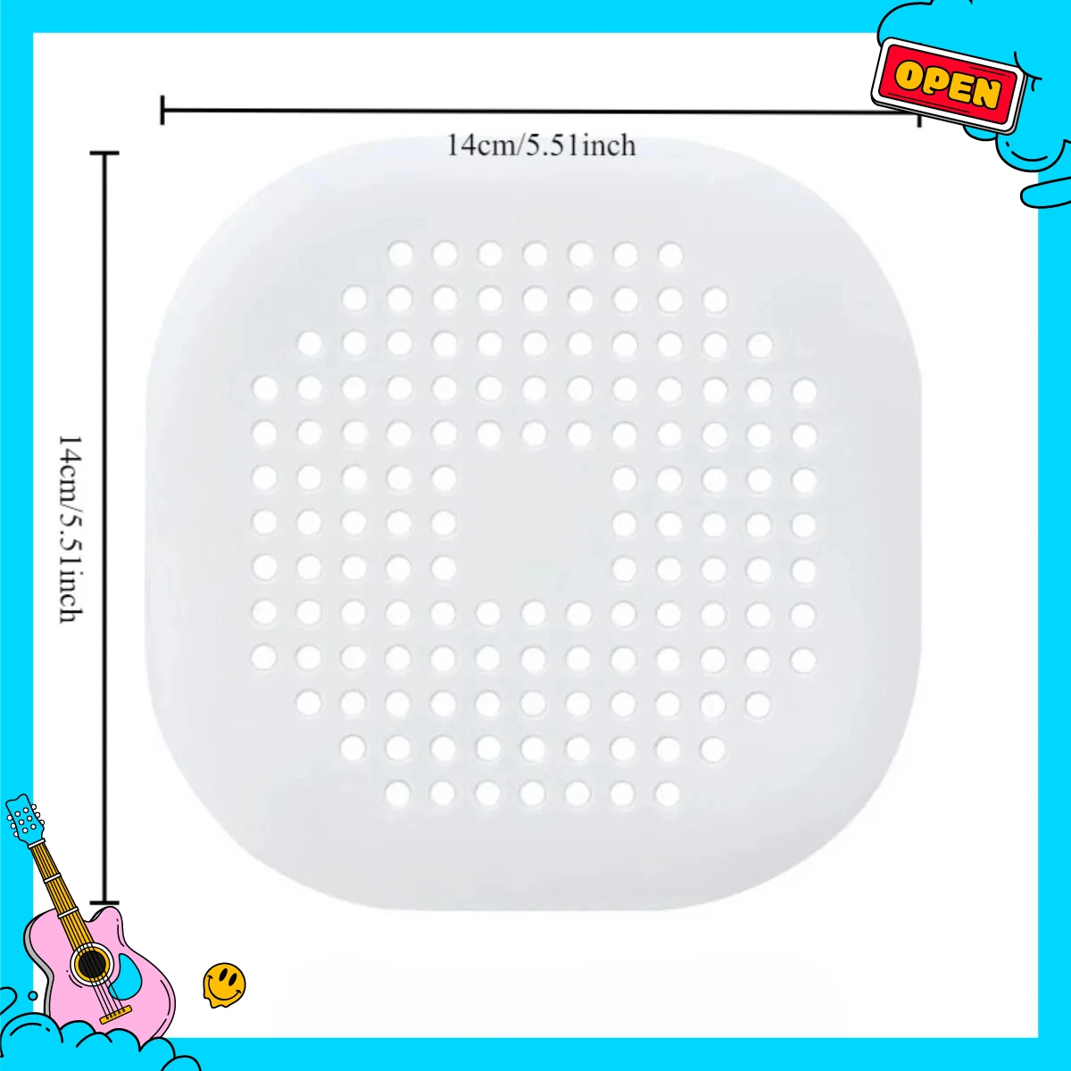 Description Picture 4 of itemShower Drain Plug Hair Catcher Stopper Kitchen Sink Strainer Sewer Silicone Bathroom Floor Bathtub Water Filter Home Accessories