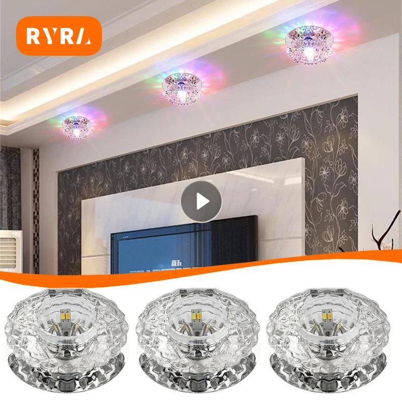 

3W Modern Crystal Aisle Flush LED Ceiling Lamp Corridor Lights LED Ceiling Lights For Balcony lamp Porch Aisle Corridor Tools