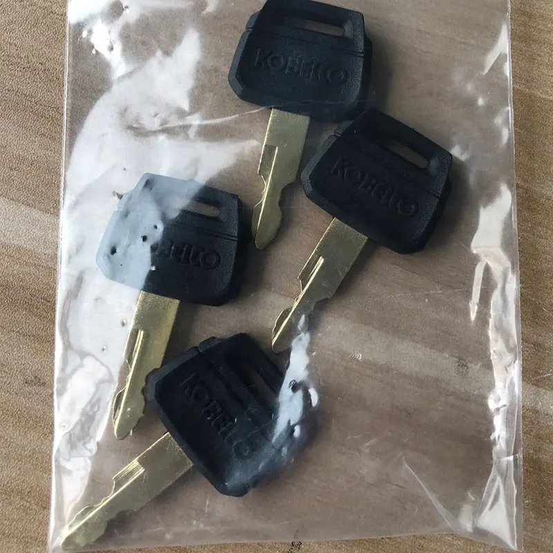 4Pcs 점화 키 2420WL2420 K250 코벨코와 호환 가능 케이스 미니와 호환 가능 뉴 홀랜드 굴삭기와 호환 가능