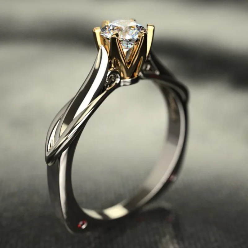 Bagueenorpur18caratspourfemmediamantsnaturelspierresprcieusesbeauxbijoux