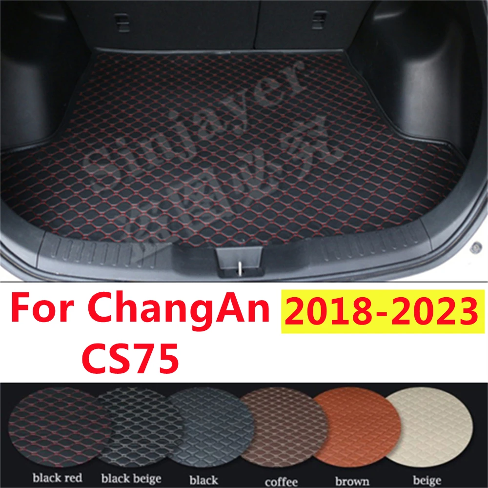 

Коврик для багажника автомобиля SJ на заказ подходит для ChangAn CS75 2023 2022 2021 2020 2019 2018 год Автомобильный задний поднос для ботинок грузовой ковёр протектор