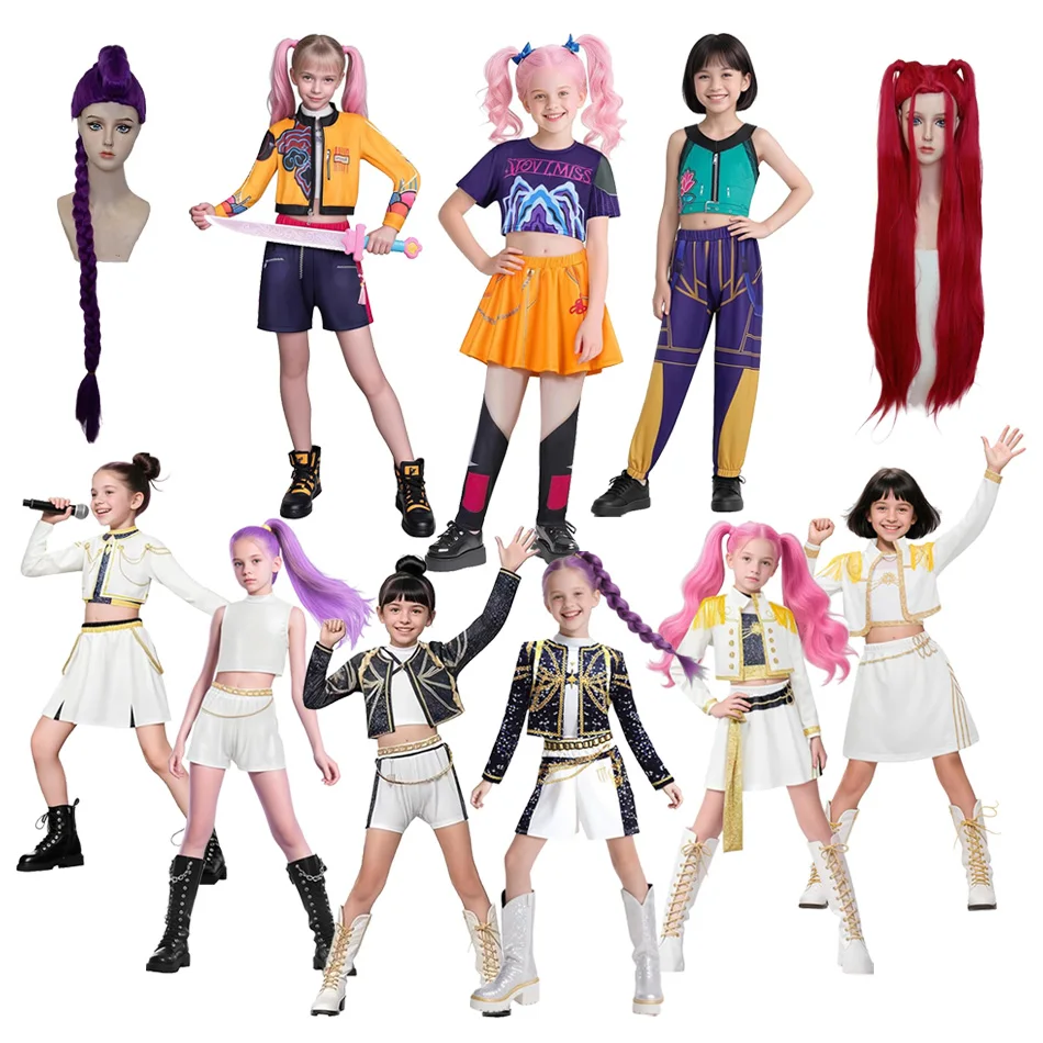 K-POP Witch Hunter Girl Group Costume Set Kids Halloween Cosplay Dress Cute  Fantasy Party Outfit for Teen Girl - AliExpress, image size:950x950