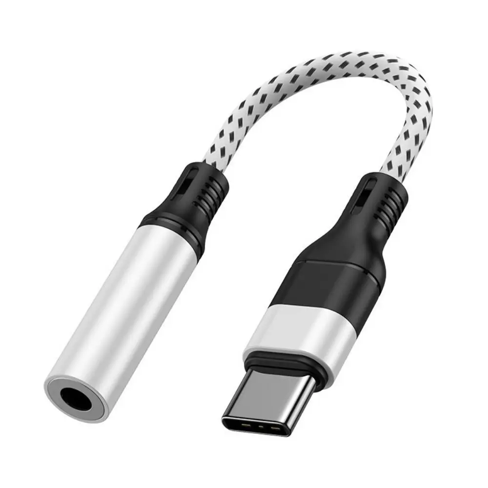 USB Type C Headphone Adapter Cable Weave 3.5 Jack Type-c 3 5 Jack Audio Cable Braided Converter USB C To 3.5 MM Adapter usb to type c adapter,type c to 3.5mm adapter,usb to 3.5mm adapter,3.5mm audio cable,type c aux adapter,type c to aux adapter,3.5mm audio adapter,audio headphone adapter