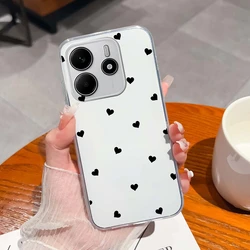 Custodia Trasparente Shockproof con Farfalla a Cuore e Anti-Impronta