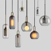 Nordic Modern Vintage Pendant Lamp Style Loft Restaurant Living Room Bar Bedside Glass Light Industrial Lighting Hanging Indoor 1