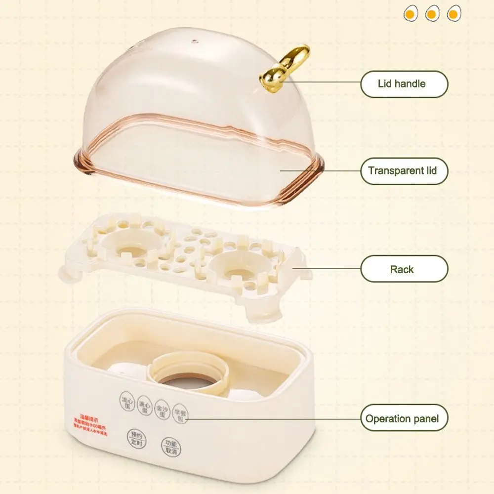 Electric Egg Boiler Machine Multifunctional Non-stick Egg Steamer Maker Mini Breakfast Machine Safe Using Kitchen Gadgets
