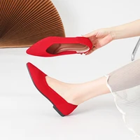 Women's flat shoes with pointed soft knitted sole breathable and comfortable shoes Spring and Autumn 2024 new model - Image 4