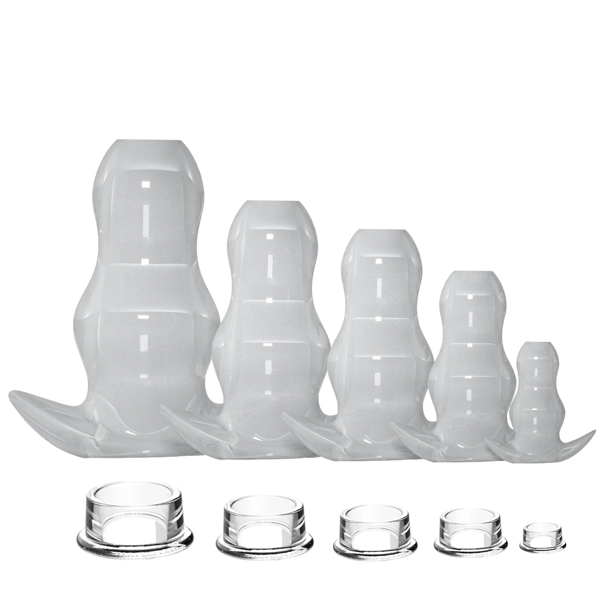 Plug anale cavo in silicone dilatatore anale giocattolo donna_voghion.com