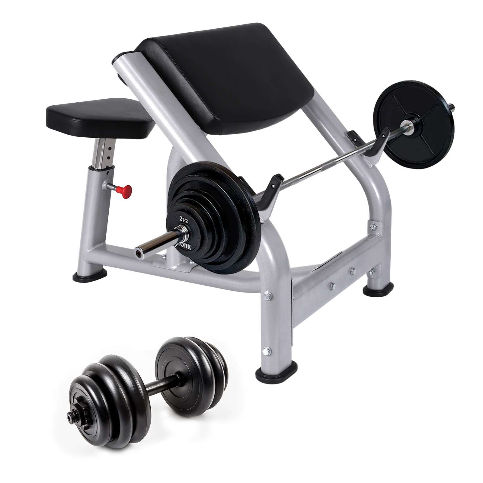 Metal Preacher Curl Weight Bench for Home Gym Strength Training