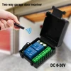433MHz rf Remote Control DC 12V 24V 220V 2CH Relay Receiver for universal Garage Door Light LED Fanner Motor Signal transmission 2