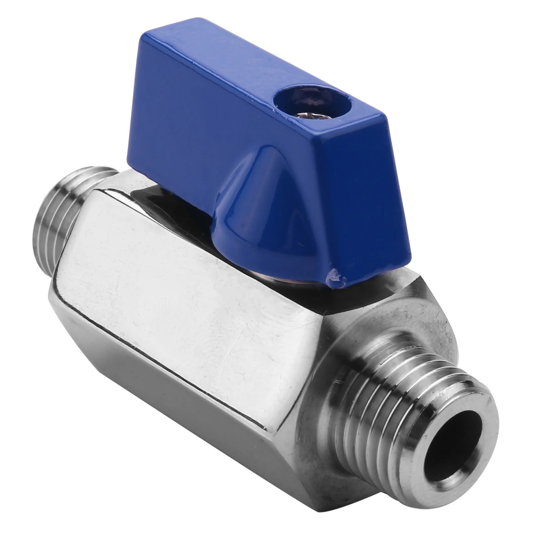 ABZV-Stainless Steel Ball Valve-1/4 Inch NPT Thread Male Small Mini Ball Valve (1/4inch Male&Male)