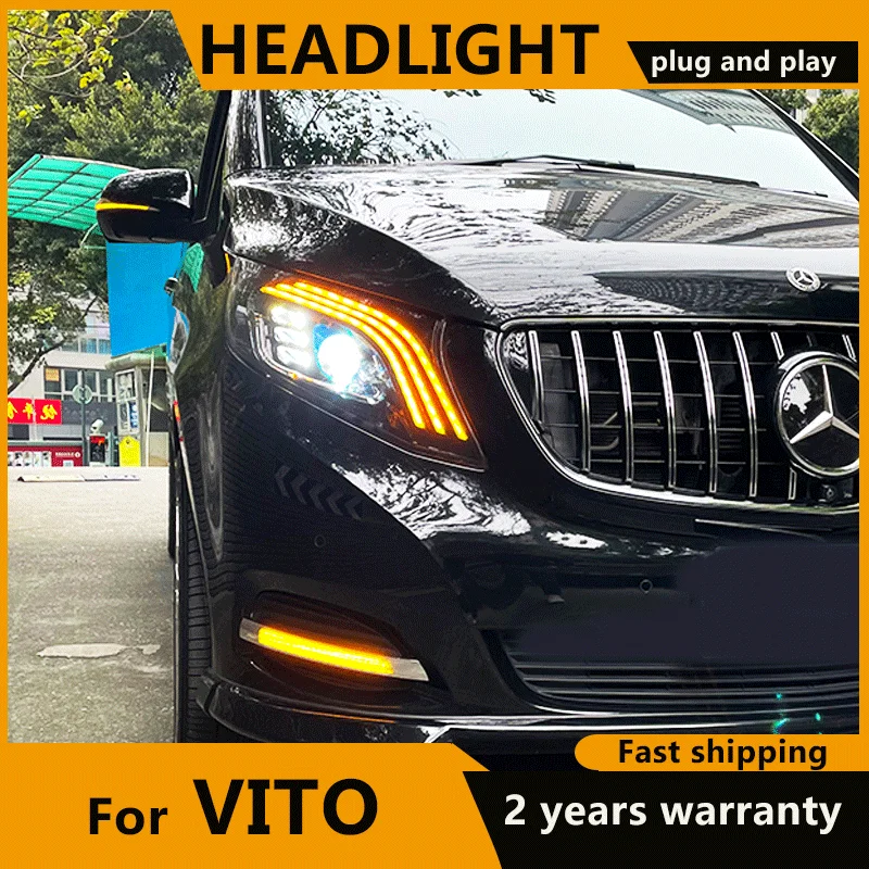 

LED Head Lamp for Benz Vito W447 Headlights 2015-2019 Vito V260 LED Headlight LED DRL Dynamic turn signal Auto Accessories