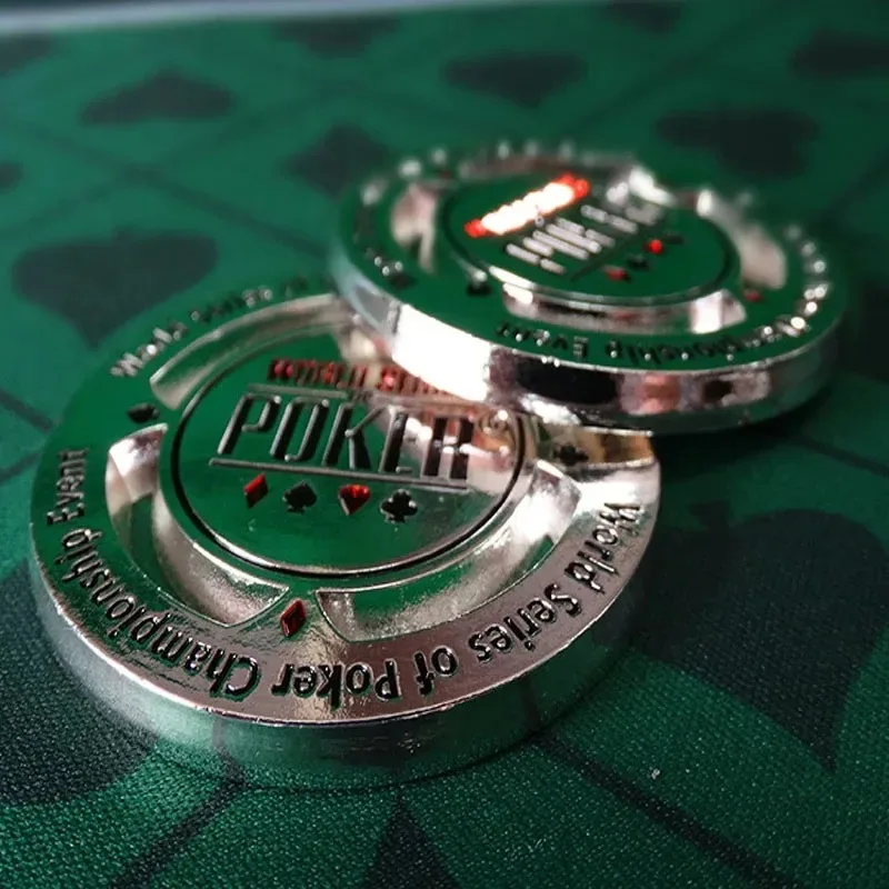 1Pcs Texas Hold'em Chips Metal Poker Coins for Casino Souvenirs Collection Gifts Entertainment Accessories poker chips