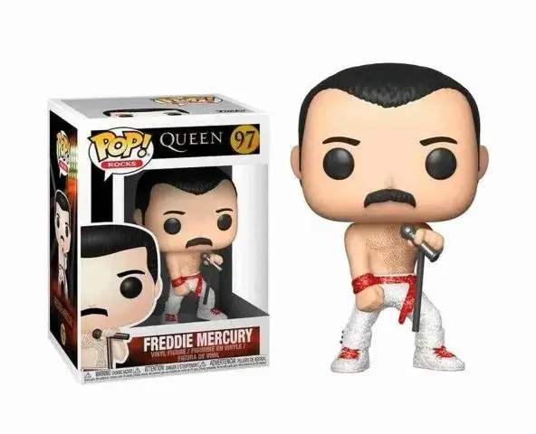 Funko Freddy Mercury 97 # Lead Singer Of British Rock And Roll Queen Pvc Vinyl Action Figure Collection Modelli Giocattoli Per Bambini