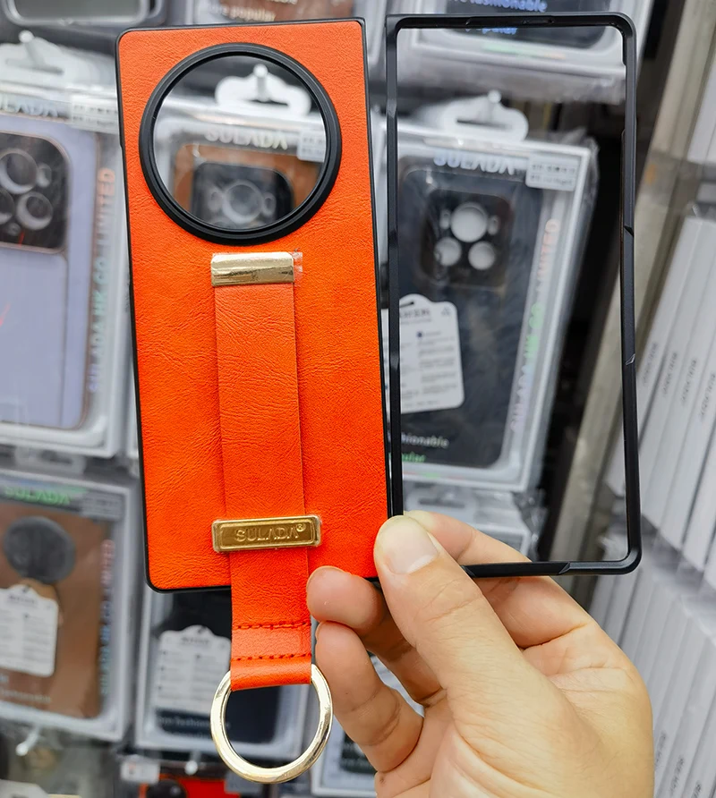 Finger Hand Grip Band Belt Strap Case For Samsung Galaxy Z Fold6 Fold5 Fold4 Fold 6 5 4 Business PU Leather Protector Shell | Gaffar India
