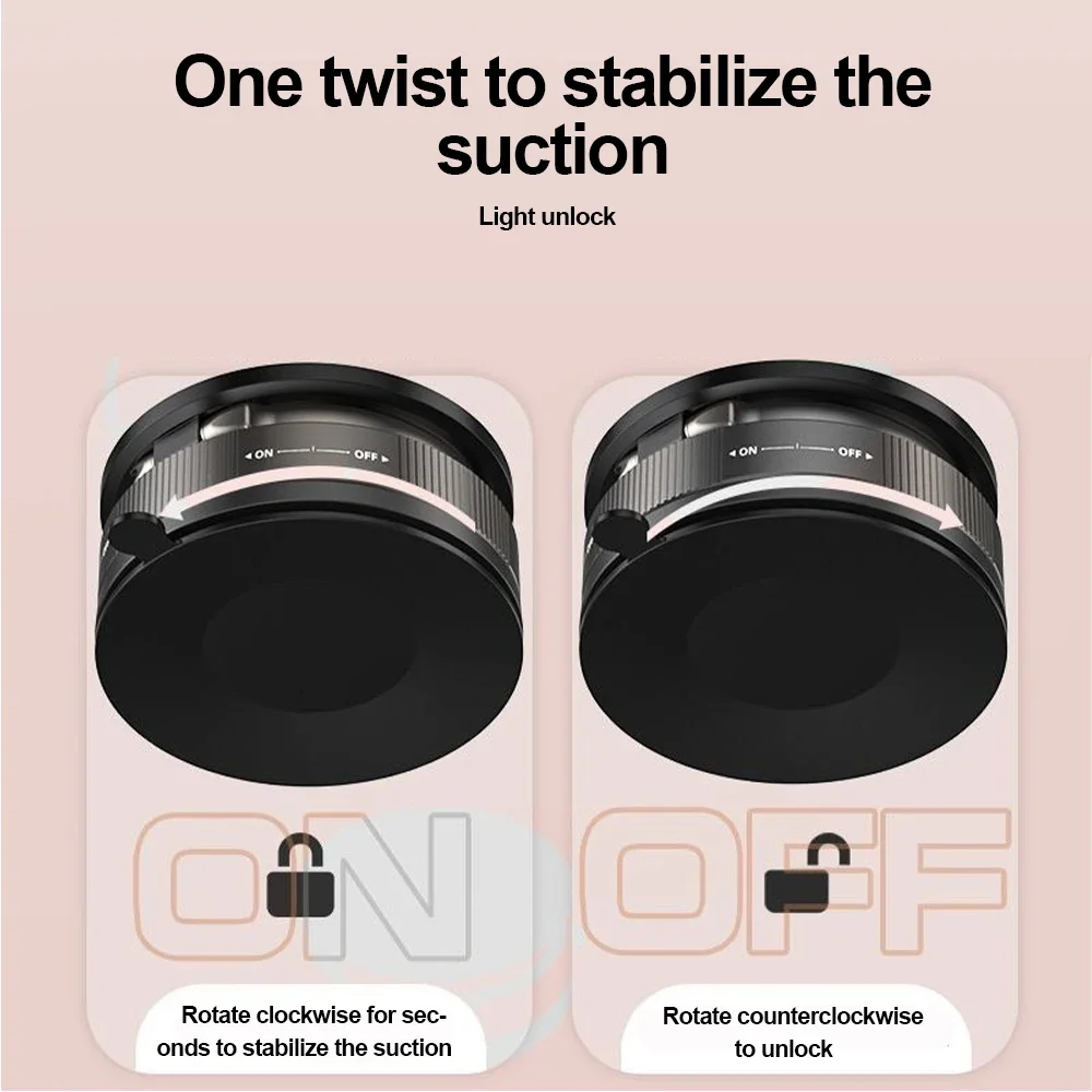 Kebidumei Foldable Phone Holder Car Magnetic Vacuum Adsorption Bracket 360 Degree Rotation GPS Navigation Support Sucker Stand
