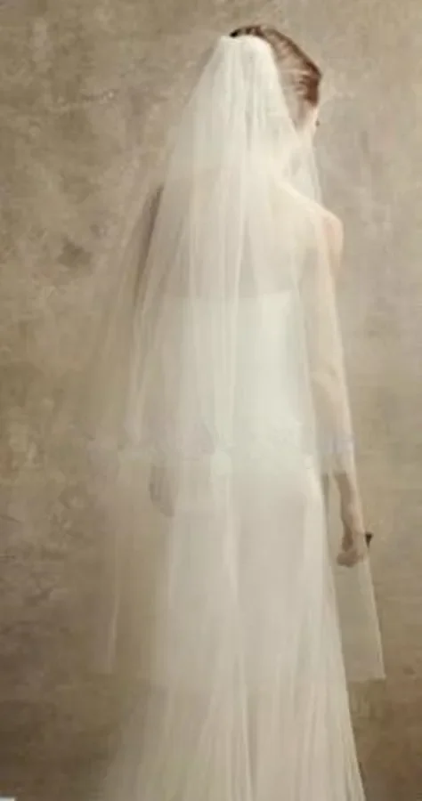 Bridal Veils 2 layers Wedding Veil Wedding Accessories With Comb Cut Edge Soft net For Bridal Veil