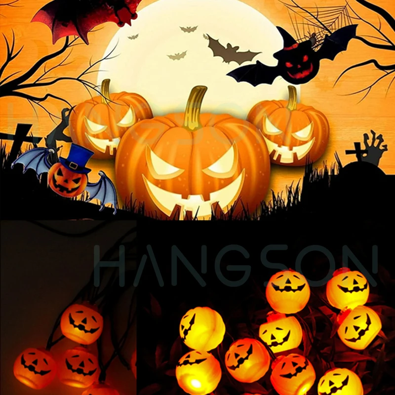 

Pumpkin Lights Outdoor Fall Thanksgiving Decor Orange Fairy Lights Battery Powered String Light for Christmas Party Harvest