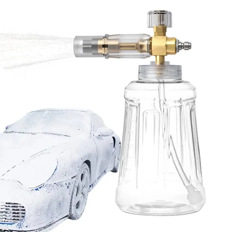 

Foam Cannon For Hose Foam Sprayer Car Detailing 1000ML Adjustable Garden Hose Foam Cannon With Alloy Nozzle For Car Floor Window
