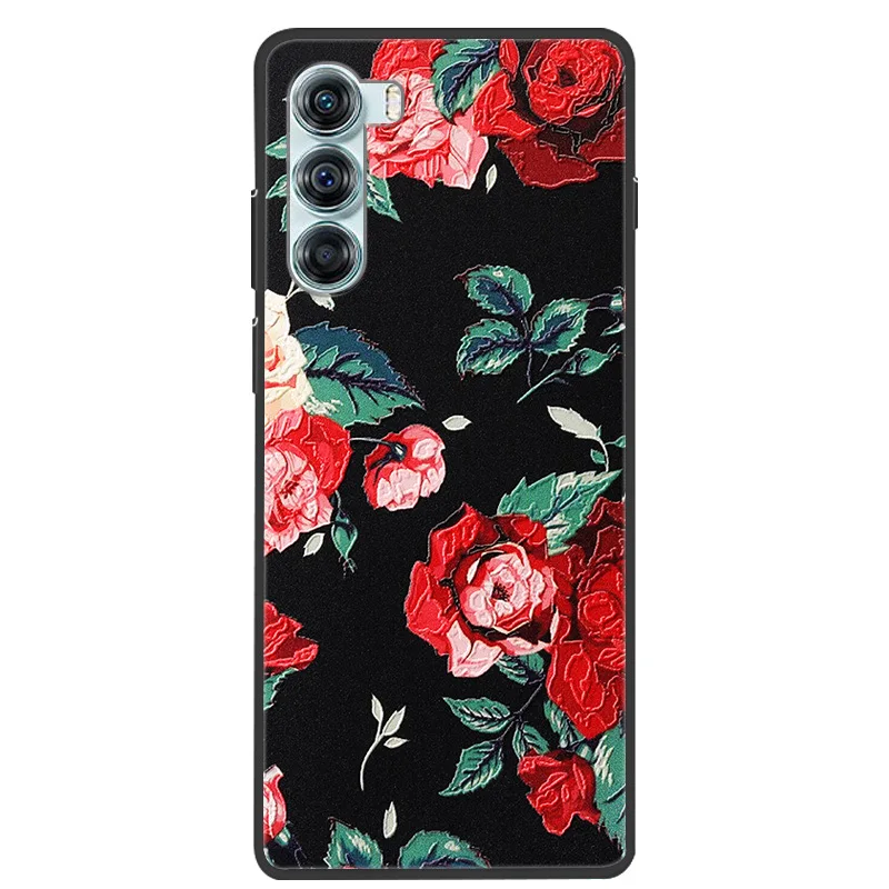 Фото 3D рельефный силиконовый чехол для Motorola Moto Edge S30 Capas Moto S30 Pro, чехлы для телефонов, мультяшный мягкий защитный черный бампер S30Pro №4