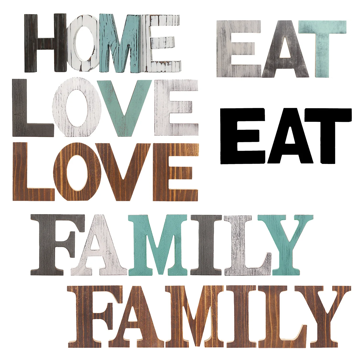 

New Creative Wooden Letter Combination Hanging DIY English Letter Decoration Wall Ornament Valentine's Day Wedding Home Decor