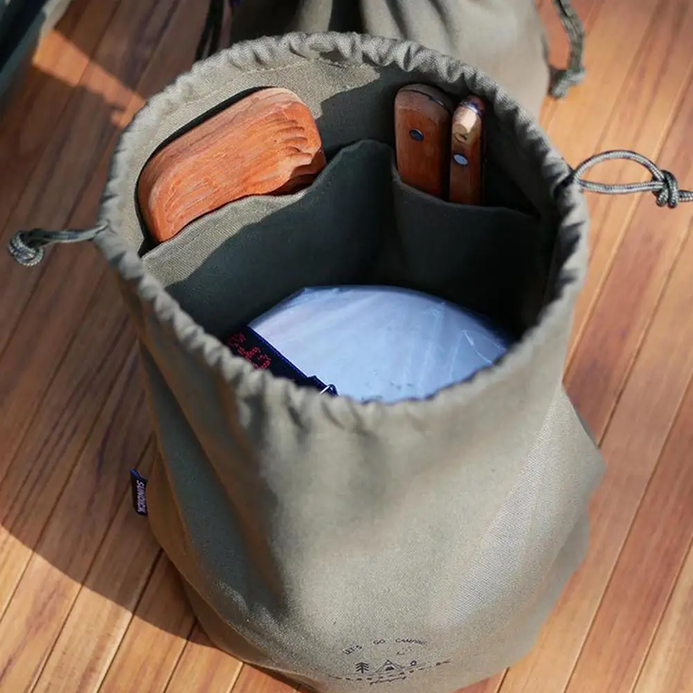 Outdoor Camping Cutlery Storage Bag Compartment Sundries Storage Bag Camping Equipment Supplies Camping Storage Bag