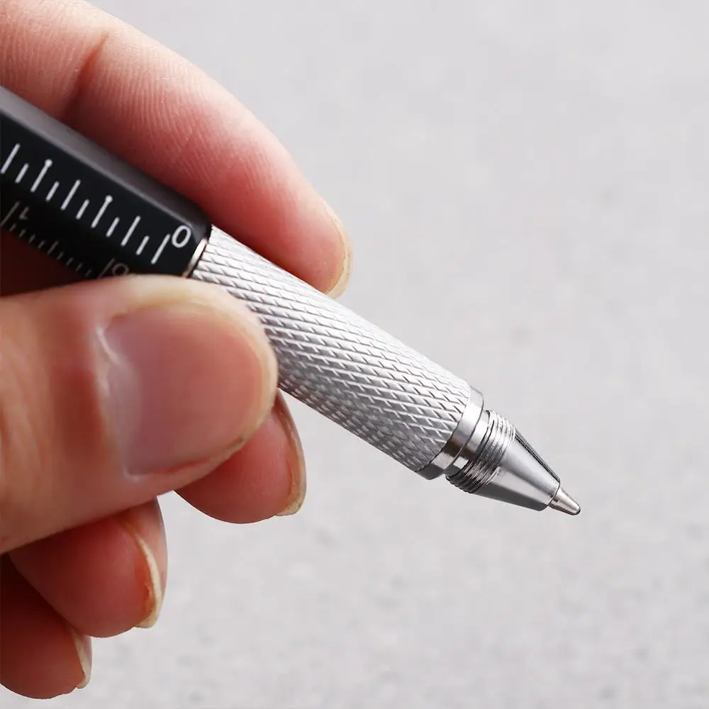 6 in 1 Capaciative pen Pen Tool Gadget Level Meter Cross Screwdriver Flat-blade Screwdriver Ballpoint Pen Replacement refill