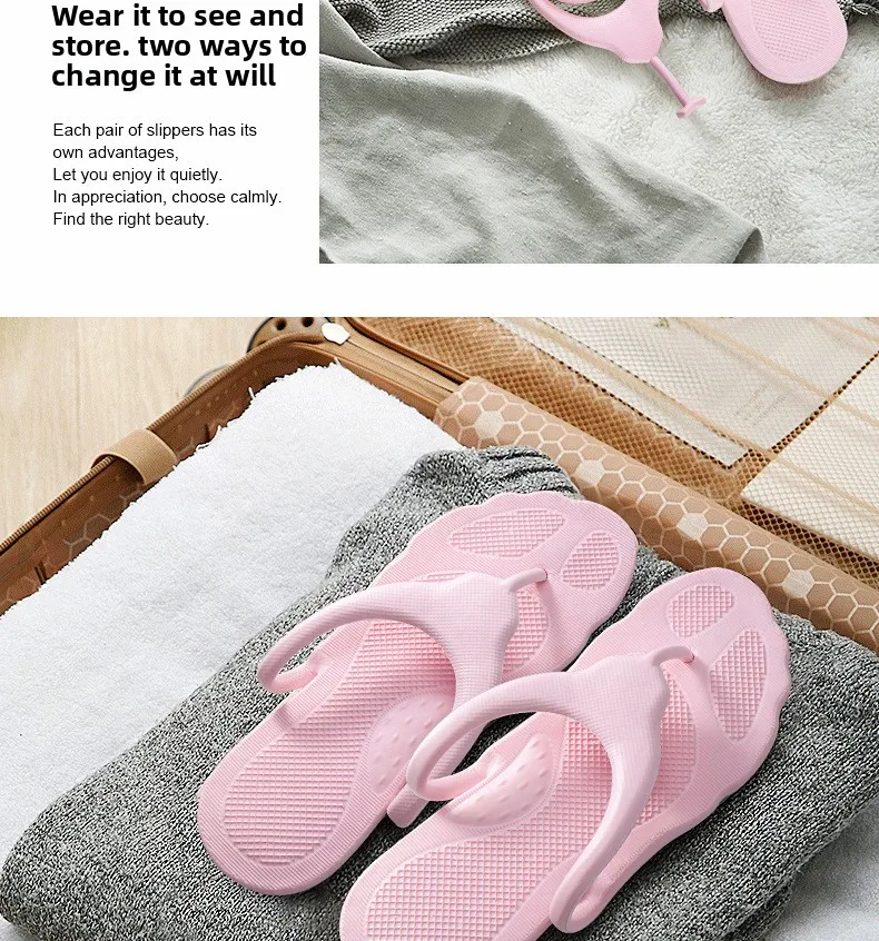 Description Picture 6 of itemTravel Foldable Slippers Portable Female Shower Bathroom Non-slip Swimming Men's Business Trip Non-essential Supplies