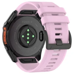Silicone Watch Band - Premium Replacement Strap for Garmin Fenix and Epix Series (Pink)
