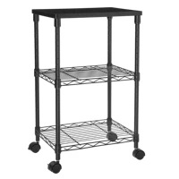 SONGMICS 3 Tier Printer Stand, Printer Table with Wheels, Rolling Printer Cart, Printer Desk with Metal Frame for Home Office 1