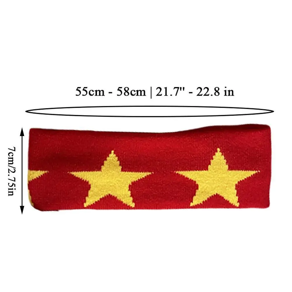 1PC Outerdoor Hair Band Korean Stars Head Wraps Absorb Sweat Elastic Hair Bands Hair Accessories Star Pattern Running Headband