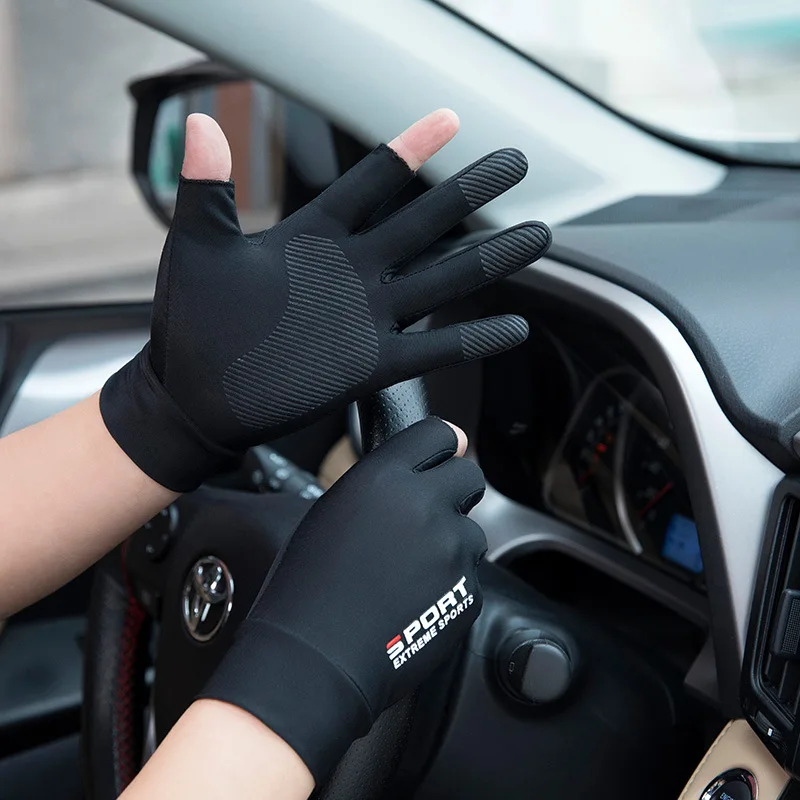 Summer Fishing Gloves for Men Fingerless Cycling Motorcycle Gloves UV Protection Breathable MTB Bike Bicycle Accessories cycling gloves fingerless gloves fishing gloves