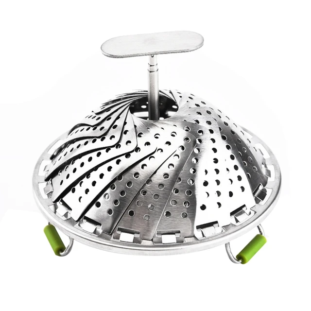 Culinary Fresh Vegetable Steamer Basket for Cooking: Foldable & Adjustable  Stainless Steel Pots & Pan Insert for Boiling, Steaming and Hot Food