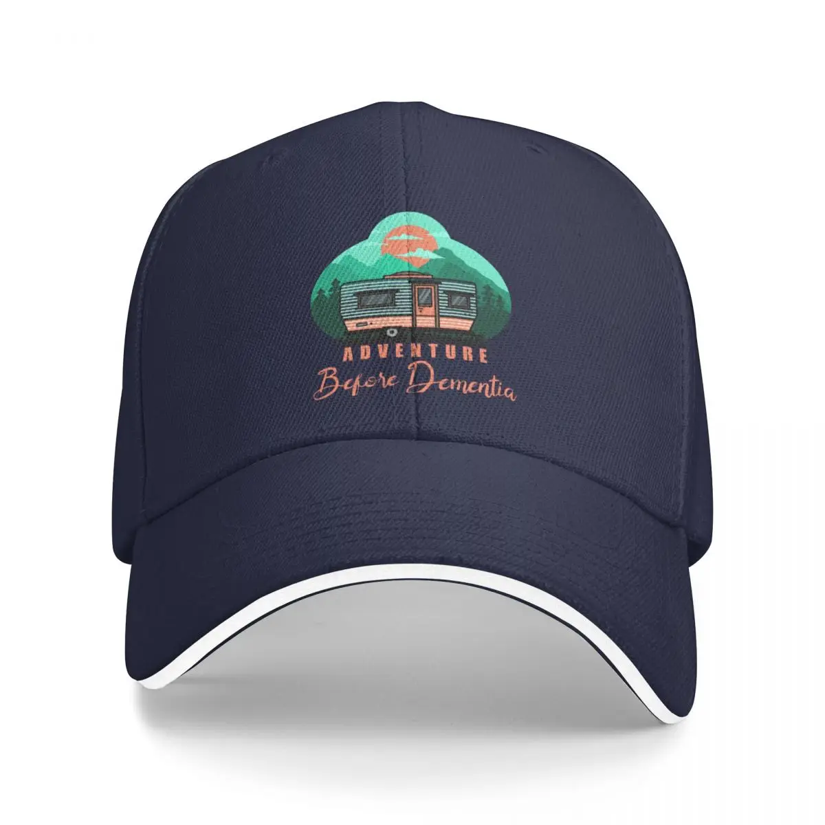 

Adventure Before Dementia, Birthday, Retirement Gift, Mid Life Crisis, Caravan, Motorhome Camper Baseball Cap