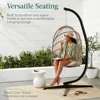 Metal Hanging Hammock C-Stand for Chair/Weather-Resistant Finish, Offset Base - Stand Only 5