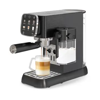 20 Bar Fully Automatic Espresso Machine, Professional Coffee Maker with Built-in Auto Milk Frother, Touchscreen Control, Fast Quick Start & Constant Heating System for Latte Cappuccino