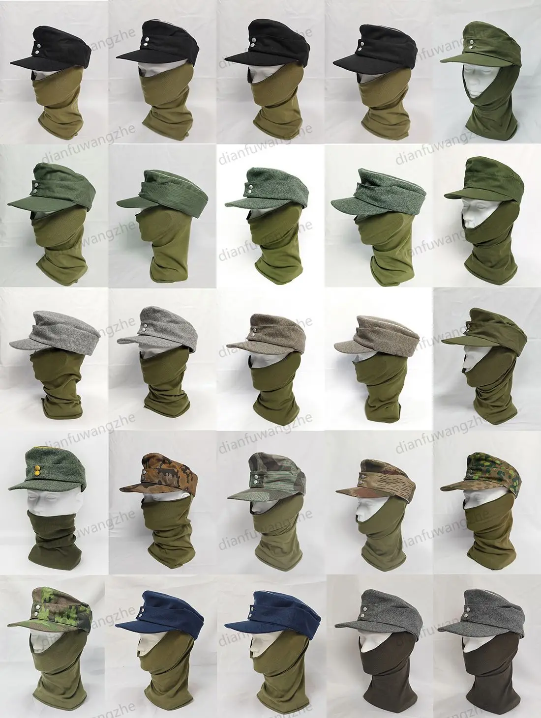 Casquette montagne allemande M43 - Chapeau en laine et coton pour pêche par temps frais