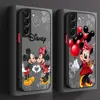 Case For Samsung Galaxy S24 S23 S22 Ultra S20 S21 FE S10 Plus Note 20 10 Lite 9 Skin Feel Scrub Phone Case Disney Minnie Mickey
