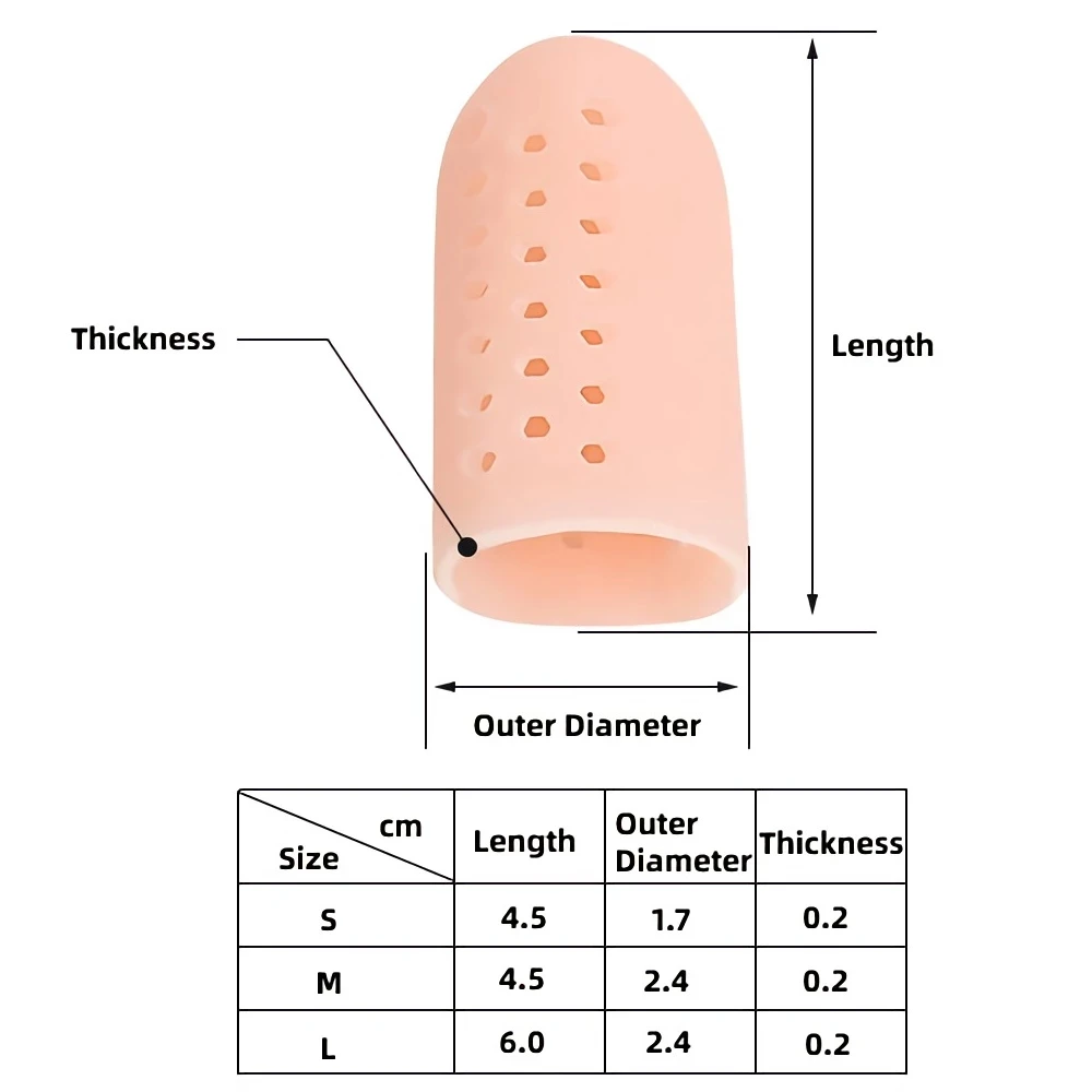 Silicone Separator Breathable Protector Gel Covers Tube With Holes 2Pcs=1Pair for Corns Calluses Blister Toe Bunion Spacer toe separators toe spreader finger toe separator toe protectors